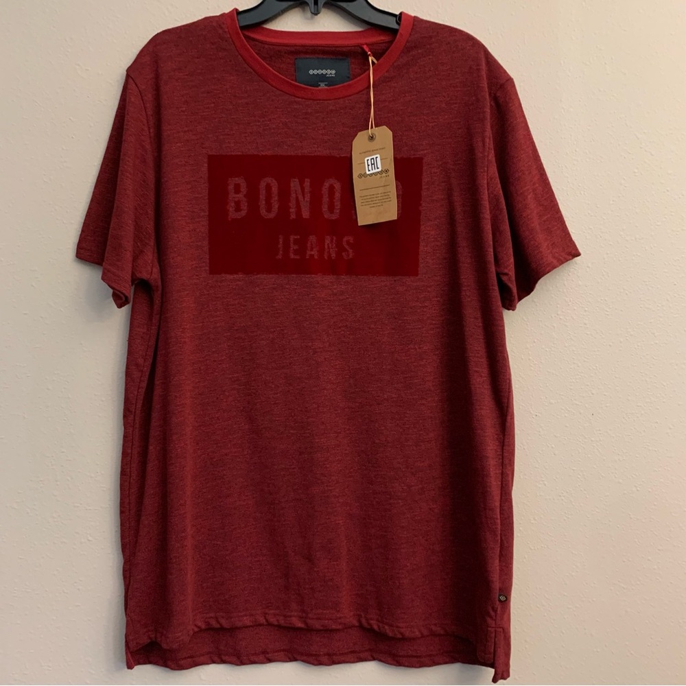 Bonobo Mens Dark Red T-Shirt Brand Logo Size XXL NEW With Tags